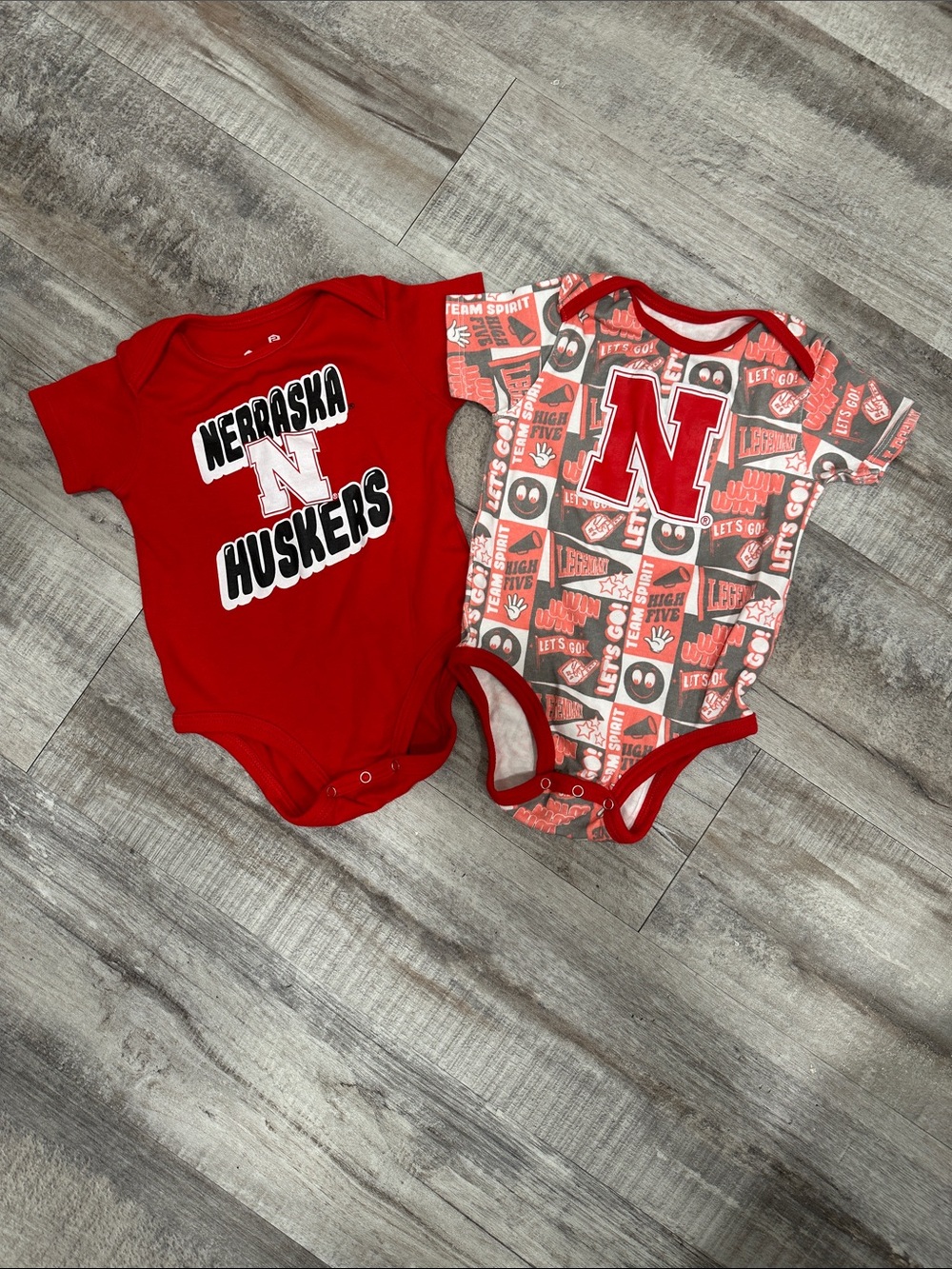 Nebraska Huskers Red Baby One-Piece Bodysuits - Set of 2